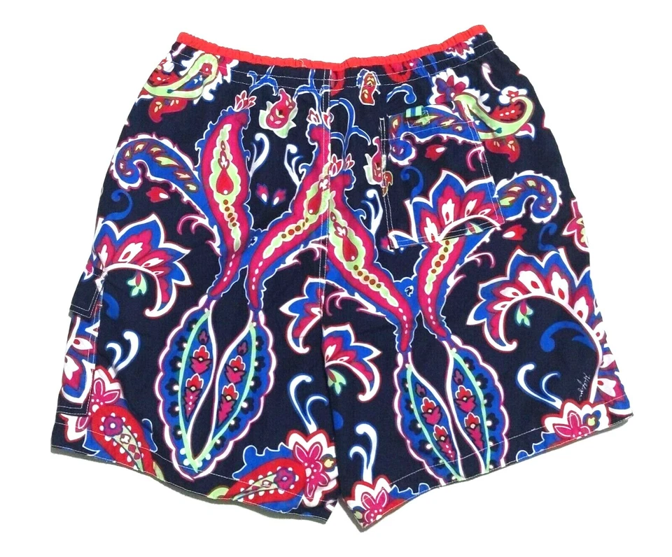 Pantalones Cortos Tommy Hilfiger De Colección Para Hombre XL Multicolor Paisley Bañador Bolsillos Usados en Excelente Condición Foto 2 de 2