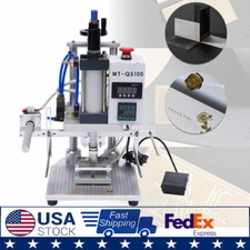 Hot Foil Stamping Machine 550W Air Pneumatic For Leather PU Logo Press 8x10cm