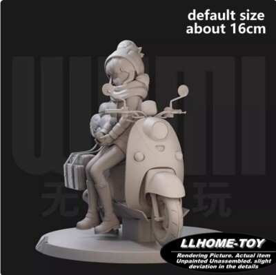 Anime Shima Rin motor Travel Resin 3D Print GK Figure DIY Model Unpainted