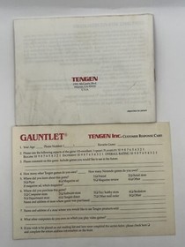 Gauntlet NES Nintendo - Cartridge Manual & Poster /w Reg Card TESTED WORKS