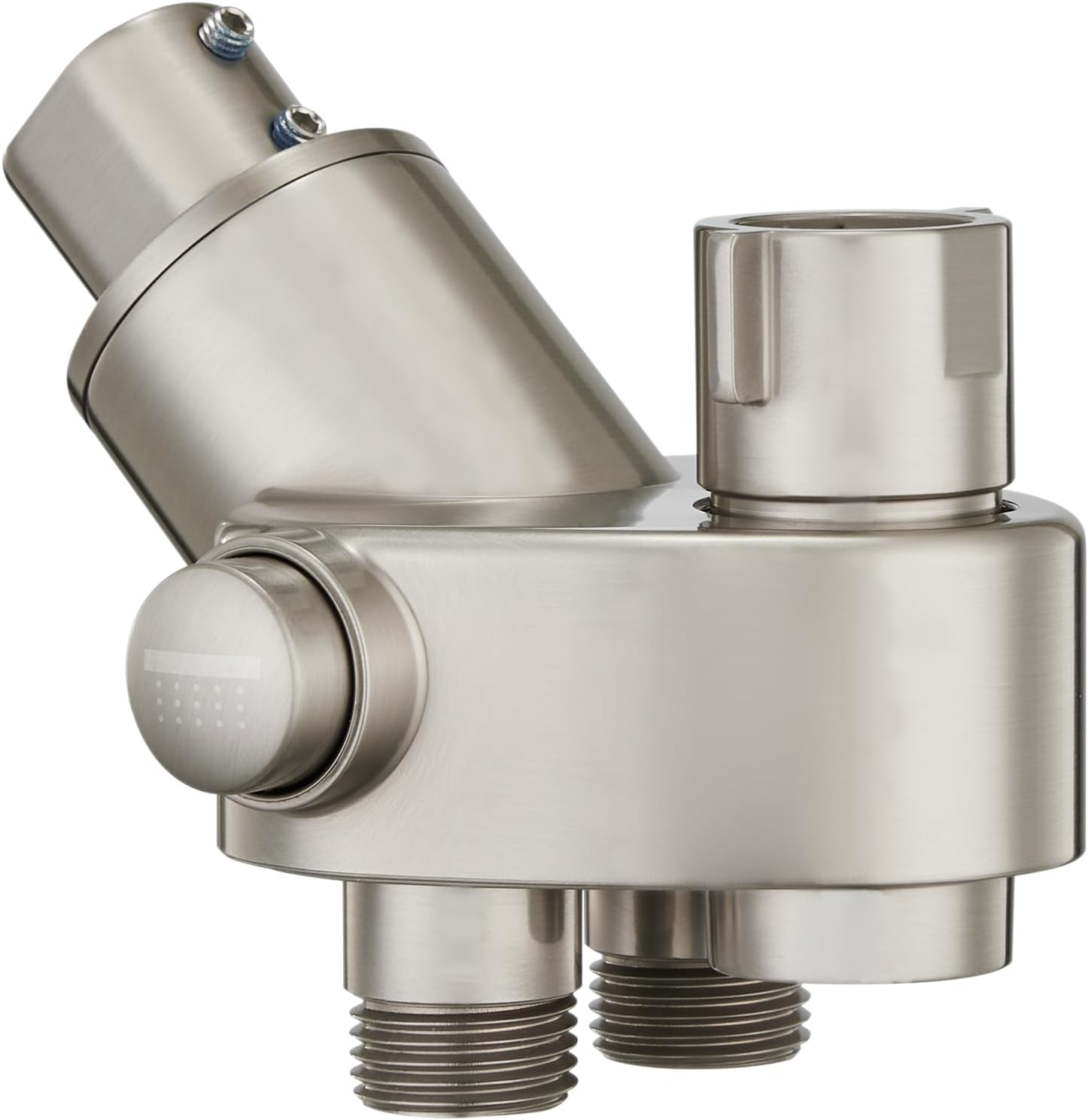 3-Way Shower Arm Diverter for Brush Nickel Rain Shower Head & Handheld Shower He