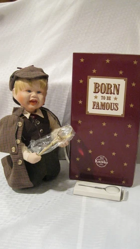 Knowles Born to Be Famous Porcelain Doll Little Sherlock Holmes