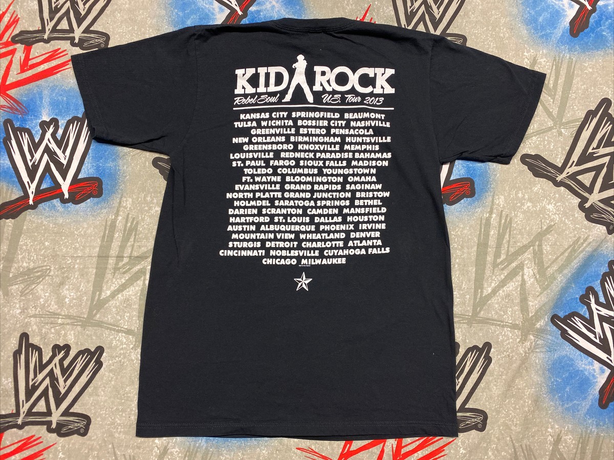 KZ⭐️ Kid Rock Rebel Soul 2013 Tour Concert T-Shirt Men's Medium | eBay