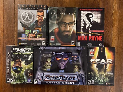 PC Games x 6, including classics like Half-Life & Starcraft 