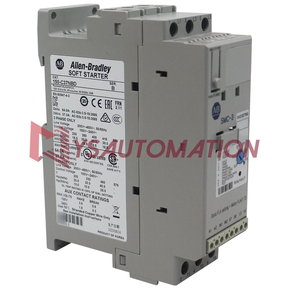 Nuevo controlador de motor inteligente Allen-Bradley 150-C37NBD SMC-3 37A sellado de fábrica Foto 3 de 4