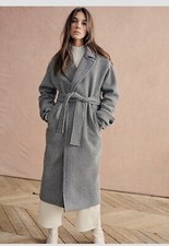 Sézane Manteau Marc Coat Black/white Size 2