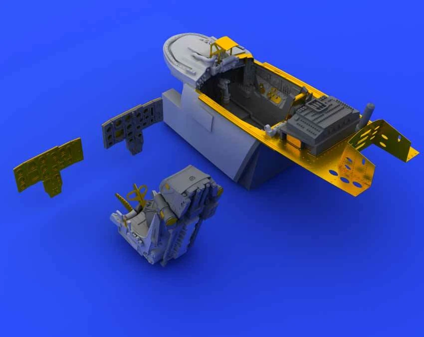 Eduard Brassin MiG-29 Pozzetto Academy Correct Datails 1:48 Seat Interior Ätz - Immagine 2 di 3