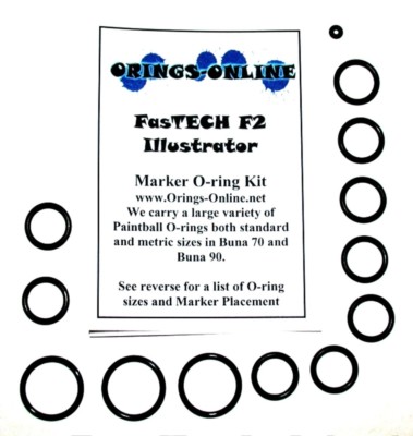 Kit De Joints Toriques O-ring Pour Marqueur De Paintball Fastech F2 Illustrator - 4 Kits De Reconstruction - Neuf