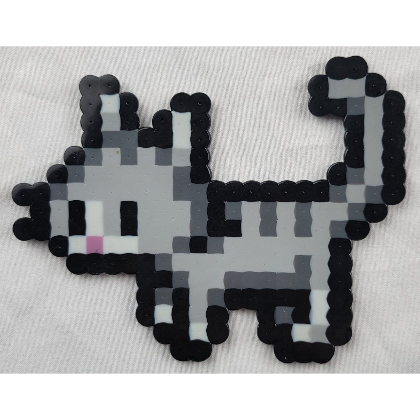 Pixel Art Gray Perler Beads Grey Cat Stardew Valley Perler Bead