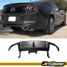 Fits 13-14 Ford Mustang GT500 2Dr Rear Bumper Lip Diffuser Matte Black + V1 Fin