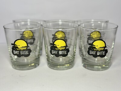 Bacardi Rum Halloween Limited Release Rocks Cocktail Batman Glasses Set of 6