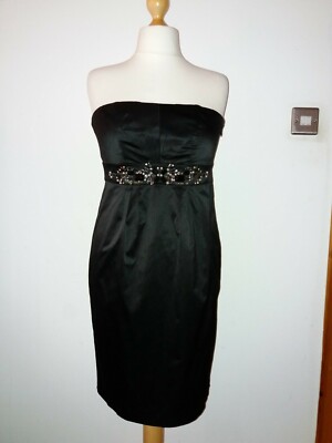 BNWT NEW Rrp £90 SIZE UK 16 OASIS BELLE DRESS BLACK PARTY OFF SHOULDER SEQUIN j