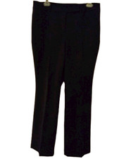Lands'end Black Wool Blend Lined Dress Pants/Trousers - Size 6 by 30"