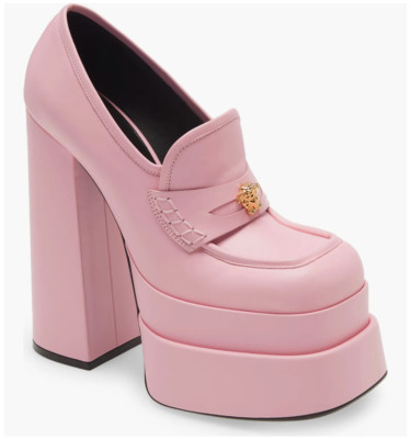 NIB $1425 Versace Platform Loafer Pump in Candy Oro Versace - size 10US / 40EU