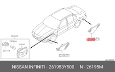 Genuine OE Lamp Assembly Rear Left Hand 261953Y500 , 26195-3Y500