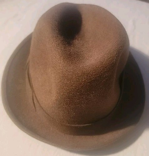 Vintage BORSALINO Grand Prix Paris 1900 Fedora Hat Size 6.5 Brown - Picture 3 of 12