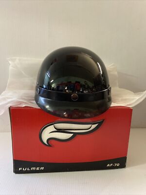 New Fulmer Half Shell Black AF-70 DOT Motorcycle Helmet LARGE