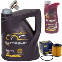 MotoröL Set 5W-40 6 Liter + ÖLfilter SH 4035 + Schraube FüR Citroen C5 Peugeot