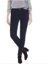 Buffalo David Bitton Ladies Supreme Mid Rise Brushed Corduroy Skinny Pant Navy