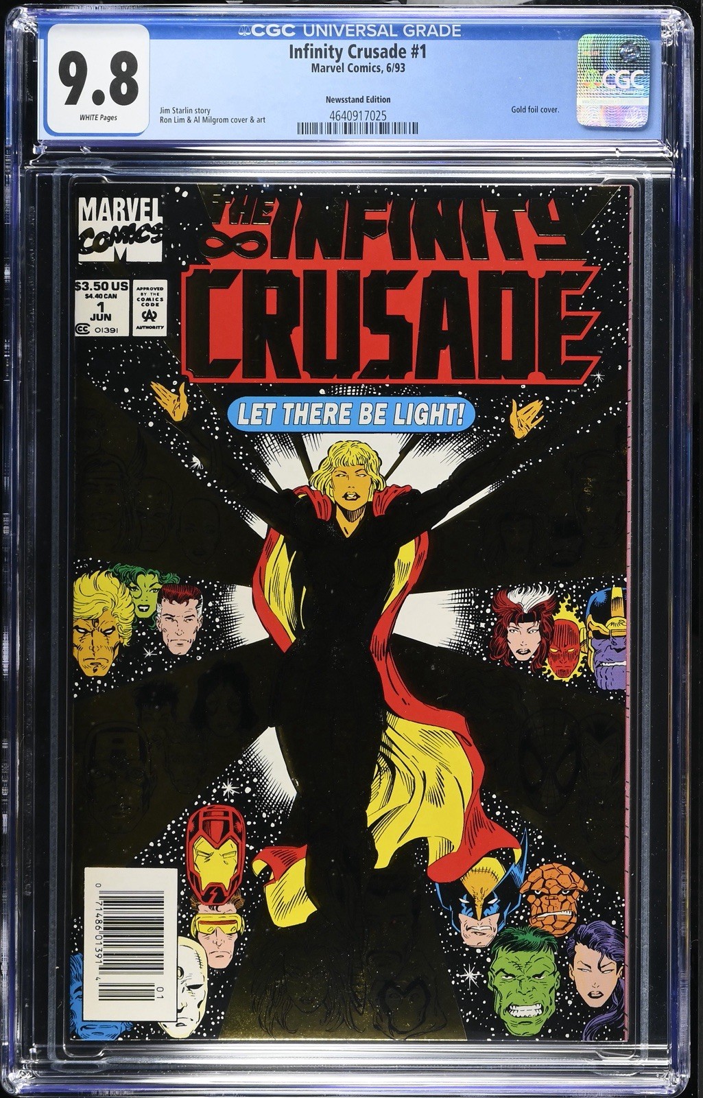Infinity Crusade #1 - CGC 9.8 - Key Issue Newsstand Variant Marvel Comics 1993
