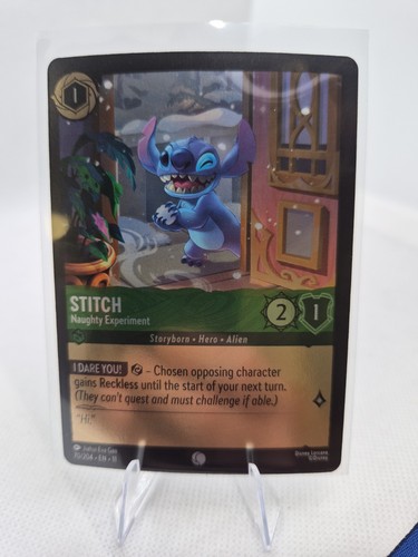 Disney Lorcana Winterspell Stitch Naughty Experiment 70/204 Common  Foil NM