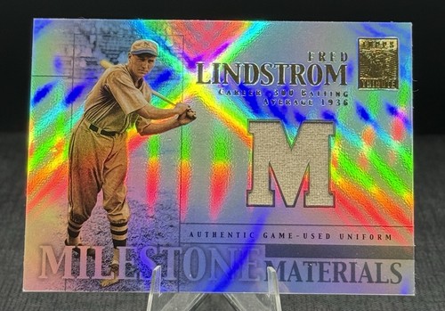 Fred Lindstrom #MIM-FL 2002 Topps Tribute Milestone Materials card