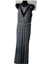 Beautiful Silver Sparkly Metallic Gown-Perfect for the Holiday Parties!