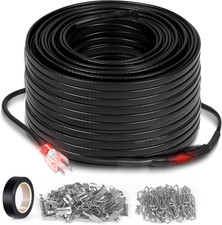160FT Heat Tape for Water Pipes, -40 F Deicing Heating Cable,Thermostat Wire, Fr