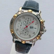 Alfa Romeo Quadrfoglio Classic Racing Aviator Car Accessory Chronograph Watch