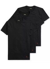 Polo Ralph Lauren 3 Classic Fit Cotton Crew Neck Tees Shirt Three Black Men XL
