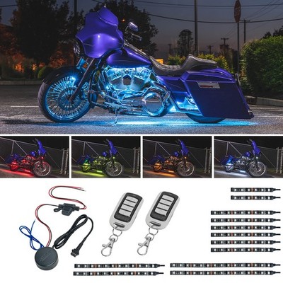 LEDGlow 12pc Advanced Million Color LED Motorcycle Neon Accent Flex Light Kit