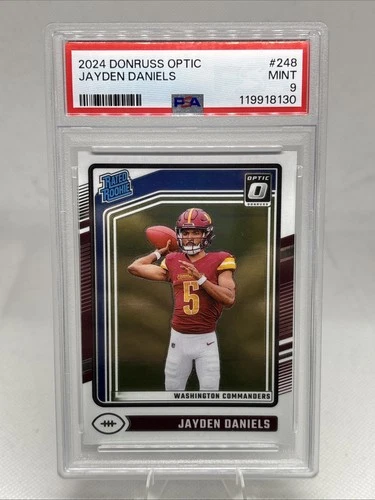 2024 Donruss Optic Jayden Daniels - Rated Rookie PSA Mint 9 - Commanders (RC)