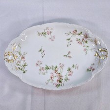 Haviland Limoges France Oval Platter Pink Flo...