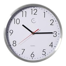 12" Waterproof Aluminum Wall Clock Battery Operated Precision Quartz Movement