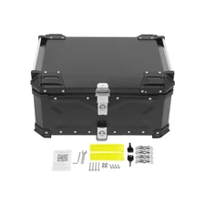 65L Motorcycle Top Case,14.3Gal Aluminum Alloy Motorbike Tail Box