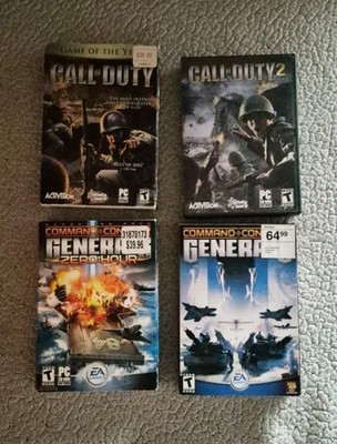 Small Box PC Game Lot - Command & Conquer & Call of Duty lot of 4 Games