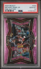 2024 PANINI SELECT PINK GLITTER #420 MICHAEL PENIX JR. 14/15 PSA 10