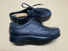 SAS Bout Time Black Leather Comfort Soft Step Walking Shoes SZ 10.5 Made In USA