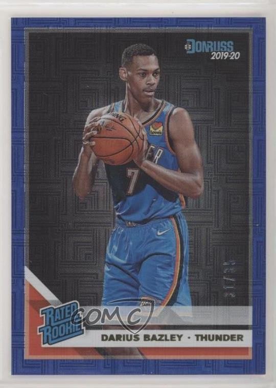 2019 Panini Donruss Rated Blue Infinite 31/35 Darius Bazley #249 Rookie RC fc1