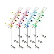 12Pcs Indoor  Outdoor Fake Dragonfly Rod Clip, Dragonfly Clip Bug Repellent, 3D