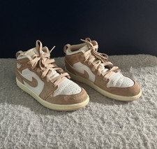 Jordan Air Jordan 1 Mid Top Leather Sneakers Pink/White Girls 2Y