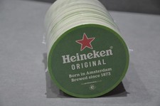 Pack Of 100 Heineken Original Green Coasters Beer Mats Bar Pub Mancave Brand New