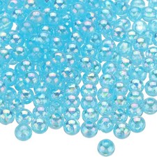 1000pcs Acrylic Round Beads AB Colors 6mm Loose Craft Beads Aquamarine AB