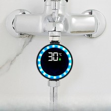 Waterproof LED Shower Thermometer with Visual Temperature Alerts 0 to 99 C