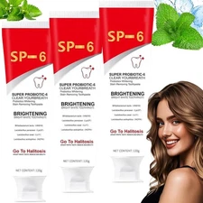 3Pcs sp-6 Ultra whitening Toothpaste，Super Probiotic SP-6 Toothpaste， Deep... 