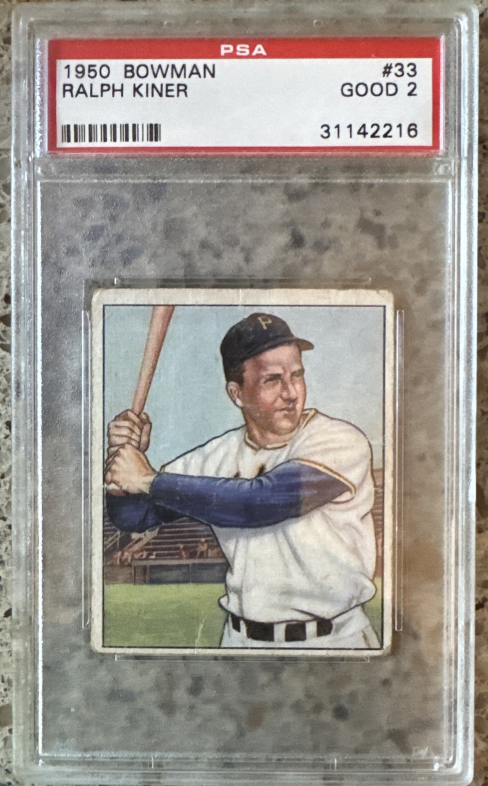 1950 Bowman #33 Ralph Kiner PSA GOOD 2—HOF