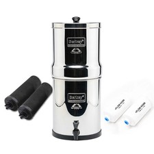Big Berkey Water Filter, 2 Black Filters and 2 PF-2 Fluoride Filters, Stainless