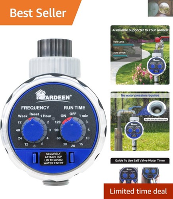#ad Two Dial Electronic Hose Sprinkler Timer No Pressure Needed for Easy Setup $45.99