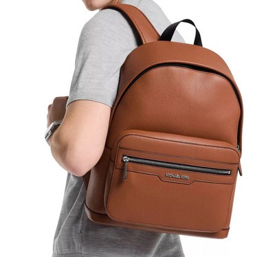 NEW Michael Kors Malone Leather Backpack Brown Michael Kors Ladies Brooklyn Medium Pebbled Leather Backpack  main image 3
