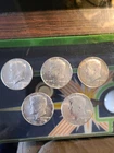 Lot Of 5 - 40% Silver Kennedy Half Dollars 1965, 1966, 1967, 1968 & 1969
